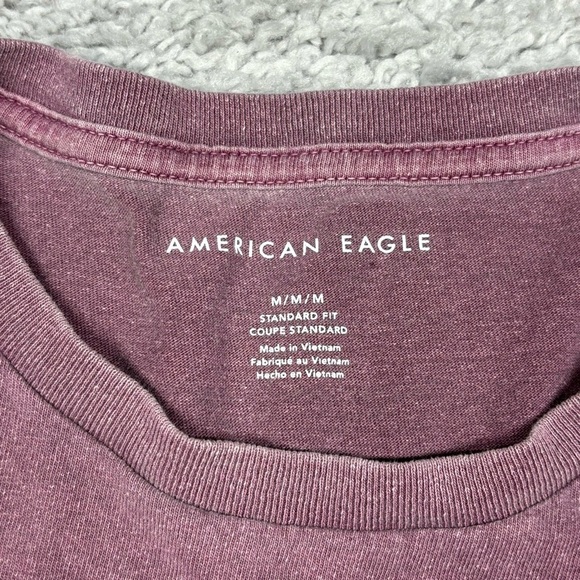 American Eagle Shirt Mens Medium Graphic Tee Casual Crewneck AE USA Basic Preppy - Picture 3 of 5